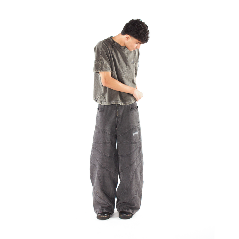 PANELLED JEANS