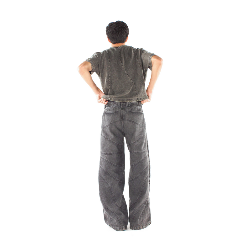 PANELLED JEANS